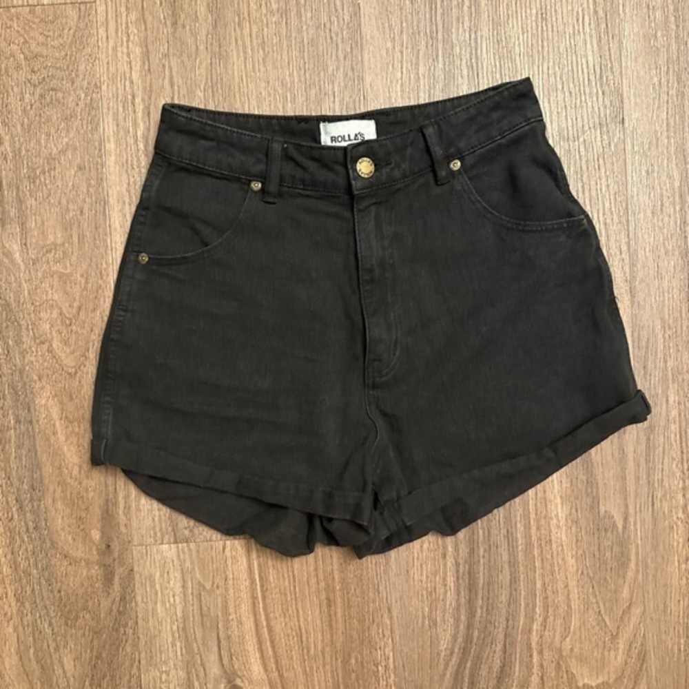 ROLLA'S Women's Black Denim short Shorts 26